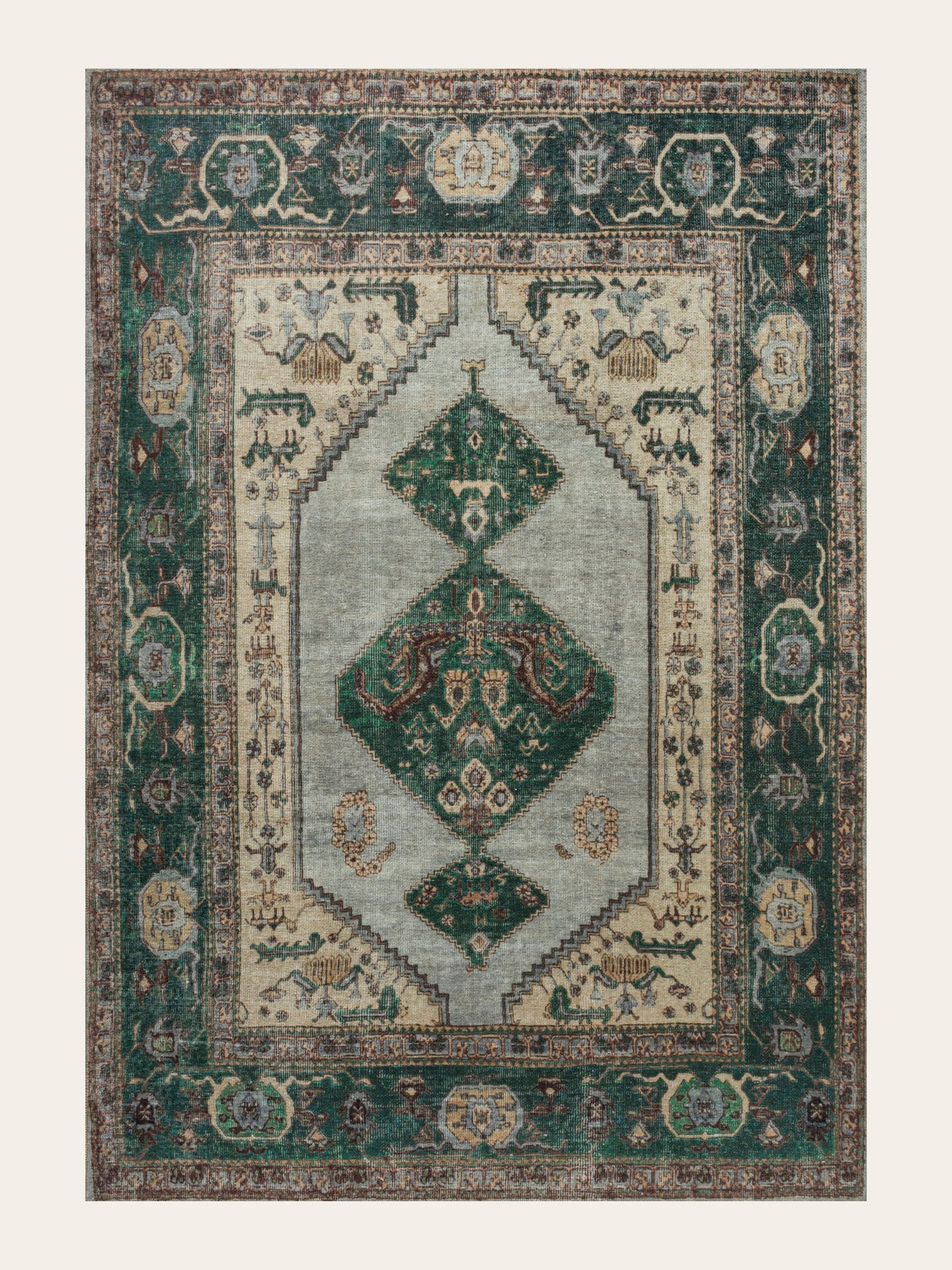 Alfombra vintage Yaprak Vera